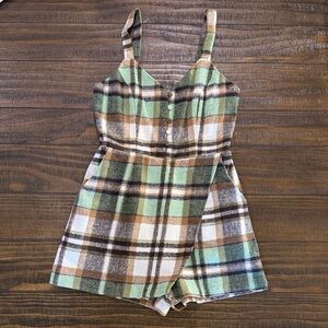 Lulu’s Plaid Sleeveless Romper